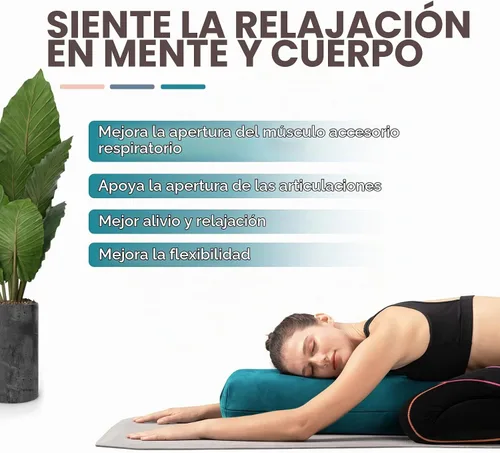 Vista 4 de Yes4All Triple-Layer Sponge Yoga Bolster Pillow for Restorative Yoga & Meditation - Versatile Yoga Support Pillow, Balance & Poses Modification