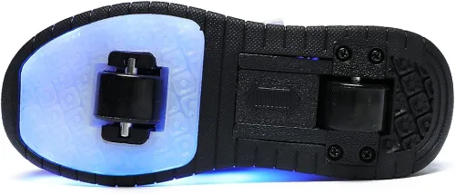 Vista 5 de Nsasy Zapatos de ruedas para niñas y niños, zapatos de ruedas para niños, zapatos de ruedas con luz LED para niños