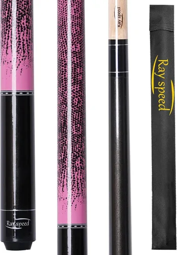 Vista 21 de 58" Pool Cue Low Deflection Billiard Cue 12.5mm Tip FPB-Negro+Azul