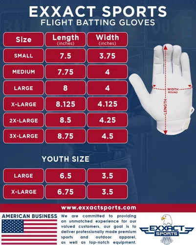 Vista 7 de Exxact Sports Guantes de bateo de béisbol para jóvenes y adultos con palma de cuero texturizada, guantes de bateo de sóftbol para mujeres/hombres