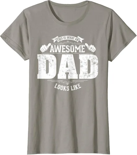 Vista 38 de This is what a awesome dad looks like vintage style design T-Shirt, Negro