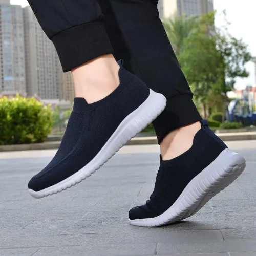 Vista 8 de Zuwoigo - Tenis cómodos para caminar - Tenis sin cordones para hombre