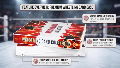 Vista 3 de UniKeep WWE WrestleMania - Carpeta de almacenamiento de tarjetas coleccionables con temática de WWE - Viene con 20 páginas de tarjetas