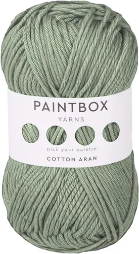 Vista 61 de Paintbox Yarns 100% algodón Aran, 50 g (1.76 oz), 85 m (93 yardas) - Lana blanca en cartón para crochet, tejer - Suave, ligera para suéter, ropa