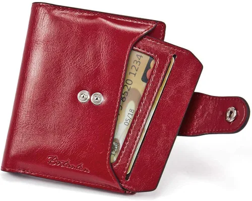 Vista 5 de BOSTANTEN - Bolsos de piel para mujer con cierre de cremallera color rojo