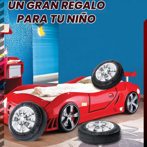 Vista 5 de Meooeck 1 pieza 39.9 cm de simulación 3D, almohada de felpa en forma de rueda para coche, gran almohada de neumático suave y voluminosa, almohada