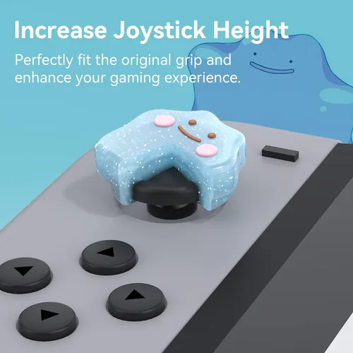 Vista 3 de WISHAVEN Joycon - Tapas de agarre para pulgar compatibles con Nintendo Switch de Splatoon, cubierta de silicona suave para Nintendo SwitchOLEDLite