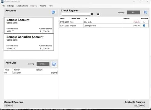 Vista 5 de Print Checks Deluxe - Business Class Check Printing Software for Windows 10/11