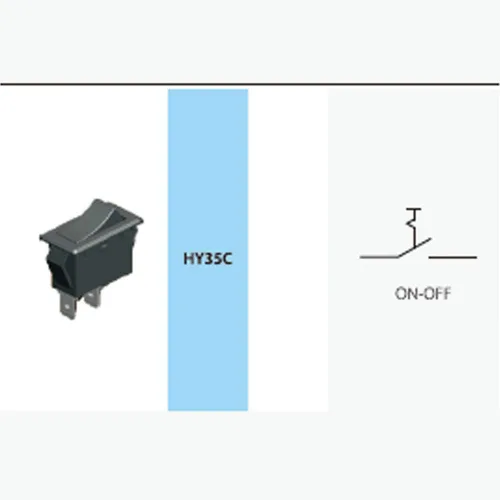 Vista 7 de 2 unids KEDU HY35C 2Pins Interruptor de botón AC 125/250V 16/12/10A ON Off Interruptor basculante de arco Interruptores de tecla pulsadora