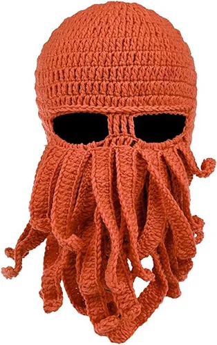 Vista 4 de Sharebeauty Gorro de invierno divertido y cálido para hombres y mujeres, gorro pirata
