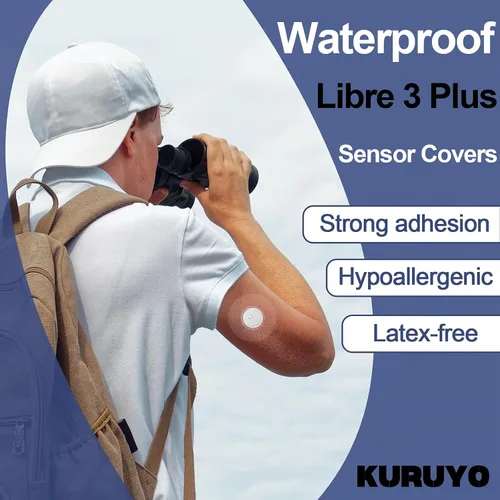 Vista 4 de 40 piezas libre 3 plus sensor cubiertas impermeables transparentes CGM parches adhesivos Protección duradera de 15 días sin látex e