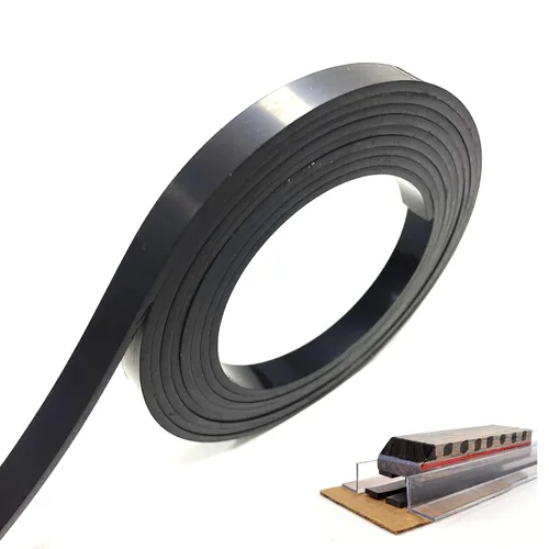Vista 7 de Cinta magnética monopolar de 1/2" para proyecto científico de tren Maglev, reemplazo. Grosor de 0,12 pulgadas (longitud 10 pies)