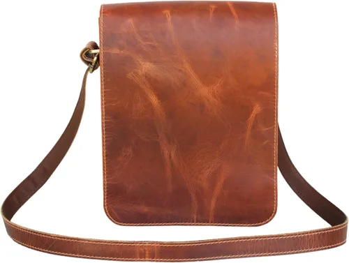 Vista 2 de Bolso de mensajero de cuero para computadora portátil, maletín de oficina, regalo para hombre, bolso de hombro desgastado