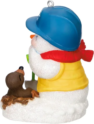 Vista 2 de Hallmark Keepsake Adorno de Navidad 2023, Snow Buddies 2023, regalos de muñeco de nieve