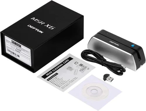Vista 7 de Deftun Bluetooth MSR-X6(BT) MSRX6BT Lector de tarjetas de rayas codificador mini portátil