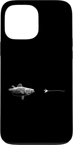 Vista 24 de Graphic Fly Fishing Hook Line - Fish Striped Bass Case for iPhone 16