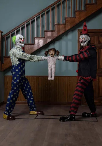 Vista 2 de Seasonal Visions Clowns Tug of War Animated Prop