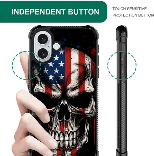 Vista 154 de Funda compatible con iPhone 8, a prueba de golpes, antiarañazos, bandera de ciervos de cola blanca de grano de madera estadounidense