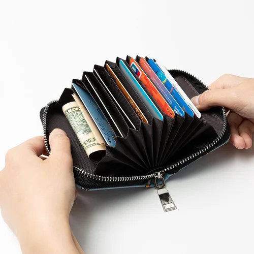 Vista 7 de Corgi - Cartera con cremallera para hombre, mujer, perro, mamá o perro papá, Azul, Corgi