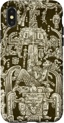 Vista 5 de Funda para iPhone 13 Pro Max King Pakal, viajero en el tiempo maya