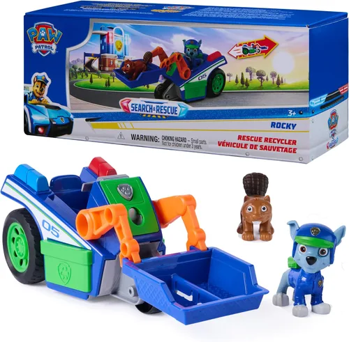 Vista 10 de Paw Patrol: Search & Rescue, Chase Rescue Cruiser Vehicle with 2 Figures