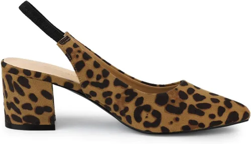 Vista 7 de Allegra K Zapatos de tacón de bloque con punta puntiaguda para mujer