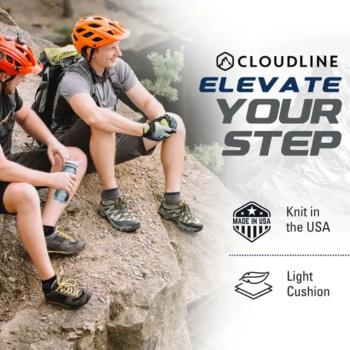 Vista 5 de CloudLine - Merino Wool Socks for Men & Women, Wool Running Socks - Light Cushion, Breathable, Moisture Wicking - Made in USA