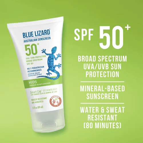Vista 2 de BLUE LIZARD Loción de protección solar a base de minerales para niños - SPF 50+ - 3 oz