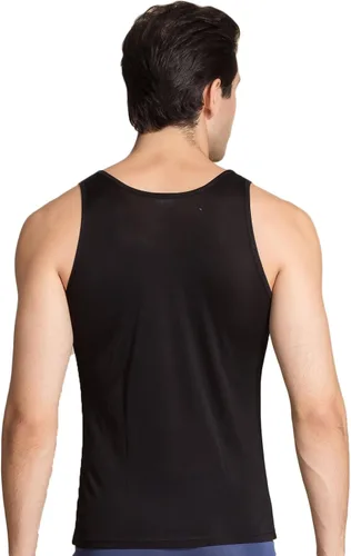 Vista 3 de CLC - Camisola de seda de morera para hombre, sin mangas, de tela de punto