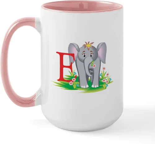 Vista 14 de CafePress Blue Elephant - Taza de café de cerámica de 15 oz (15.0 fl oz)