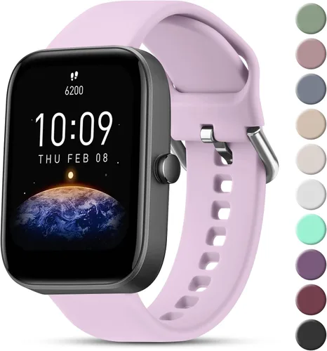 Vista 54 de Vanjua Bandas para Amazfit Active 2 / Bip 3 / 3 Pro Band mujeres hombres, Bip U Pro / Bip / Lite / S / S lite / U, correa de repuesto de silicona