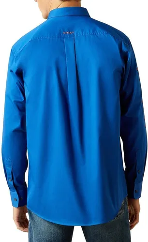 Vista 110 de Ariat Camisa de sarga con logotipo del equipo para hombre
