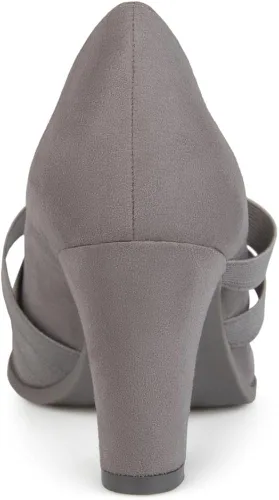 Vista 4 de Journee Collection Tacones gruesos con correa elástica triple y suela cómoda