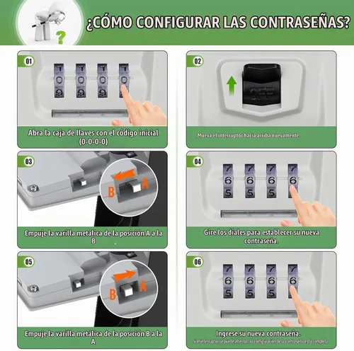 Vista 5 de Caja de bloqueo de llave con código, caja de seguridad de iluminación