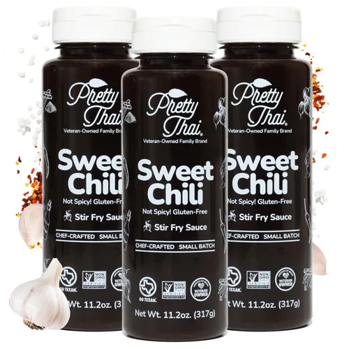 Vista 8 de Pretty Thai Salsa de chile dulce, sin gluten, sin OMG, auténtica, vegana, salteada, condimento para barbacoa, salsa de inmersión, condimento