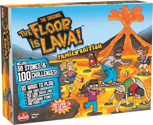 Vista 6 de La Edición Familiar Original The Floor is Lava! - Juego Interactivo para Niños y Adultos - Promueve la Actividad Física - Seguro para Interiores