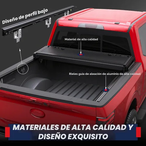 Vista 6 de MOSTPLUS Cubierta rígida de perfil bajo de 5.5 pies compatible con Ford F-150 2WD/4WD 2004-2014 (67 pulgadas)