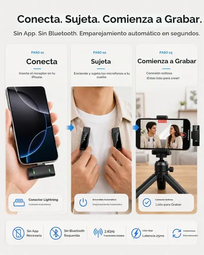 Vista 3 de Micrófono inalámbrico para iPhone/Android tipo C J68YL0813J