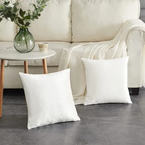 Vista 115 de GIGIZAZA Juego de 2 fundas de almohada doradas de terciopelo de 20 x 20 pulgadas para sofá Almohadas para sofá, tela texturizada suave de 9.88