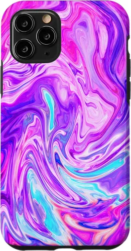 Vista 10 de Funda de gradiente de color tormenta rosa púrpura abstracto para iPhone 15