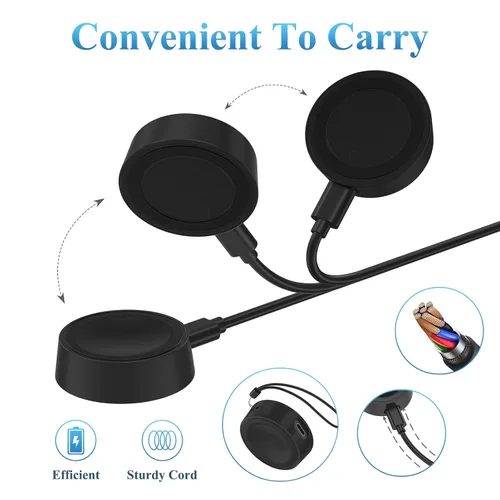 Vista 4 de AK Cable de carga compatible con cargador de reloj Samsung Galaxy, cable de carga USB de repuesto para Samsung Galaxy Watch 7/6/5/5 Pro/Watch 4/4