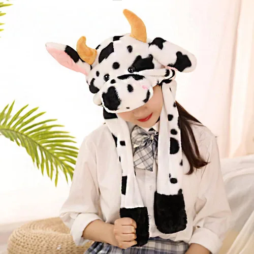 Vista 6 de Topwon Sombrero de conejo de peluche lindo sombrero de conejo, lindo sombrero de animal, sombrero de disfraz, recuerdo de fiesta, gran regalo