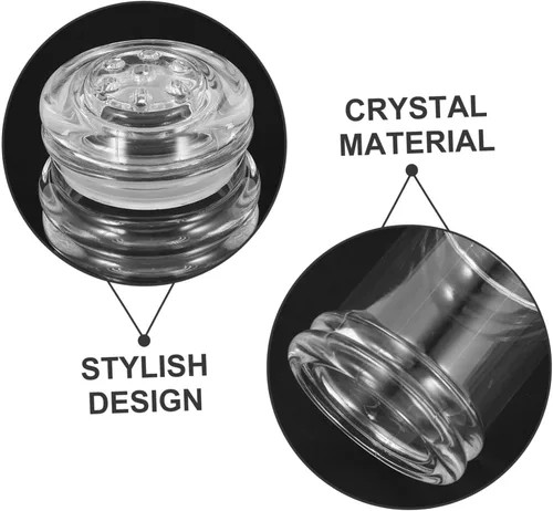 Vista 3 de 2Pcs Refillable Crystal Stylish Kitchen Condiment Containers for Seasoning Storage Portable Travel Bottles for Spices and Chic Design