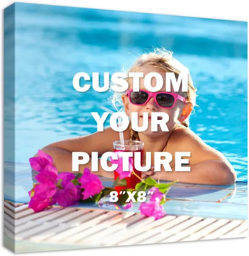 Vista 2 de YYYYHPP Impresiones en lienzo con tus fotos, arte de pared personalizado de foto a lienzo, impresión en lienzo para boda, familia, bebé, mascotas