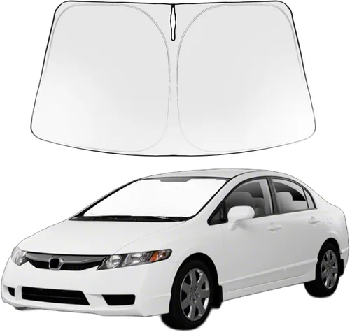 Vista 35 de Proadsy Parasol para parabrisas Rivian R1S 2022-2025 2026 de 4 capas plegable, protector de parasol frontal que bloquea los rayos UV, mantiene