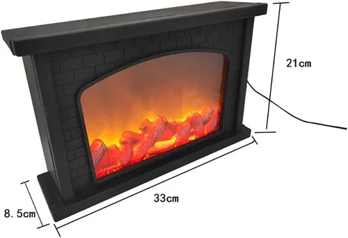 Vista 5 de Faroles de chimenea decorativos, pequeña chimenea falsa, lámpara LED de fuego con efecto de llama, decoración de Navidad para interiores