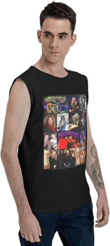 Vista 4 de DRFTGV Camisetas sin mangas para hombre, camisetas sin mangas para entrenamiento, gimnasio, camiseta muscular, color negro