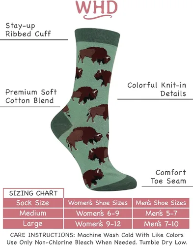 Vista 3 de Buffalo Socks for Women Gift for Animal Lovers