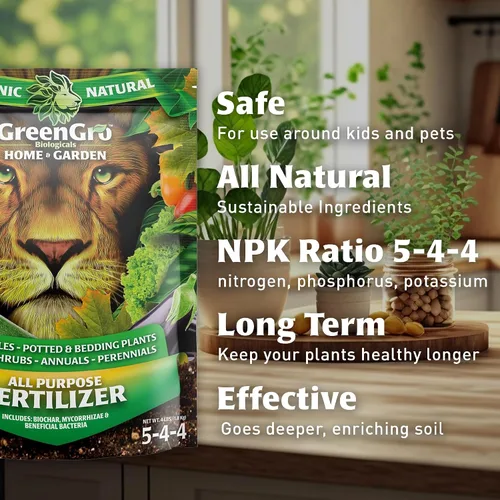 Vista 5 de GreenGro Fertilizante orgánico multiusos – Alimento para plantas de interior y exterior/Ideal para huertos y plantas de interior/Nutrientes