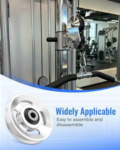 Vista 6 de Rueda de polea de cable de aleación de aluminio apta para equipos de gimnasio en casa, accesorios de extracción de máquina de ejercicios, 6